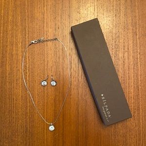 Silpada crystal necklace earring set